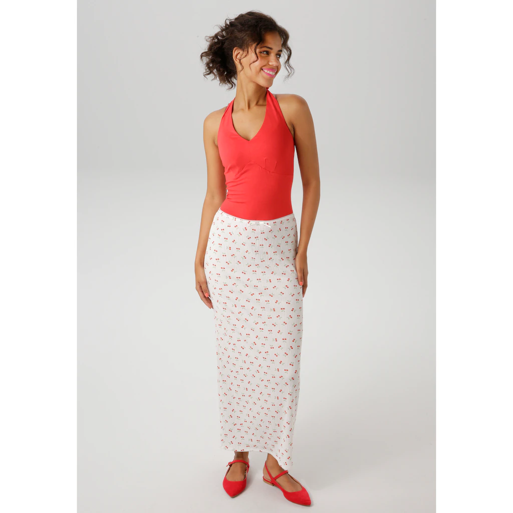 Aniston CASUAL Maxirock Allover Mit Kirschen Bedruckt - NEUE KOLLEKTION