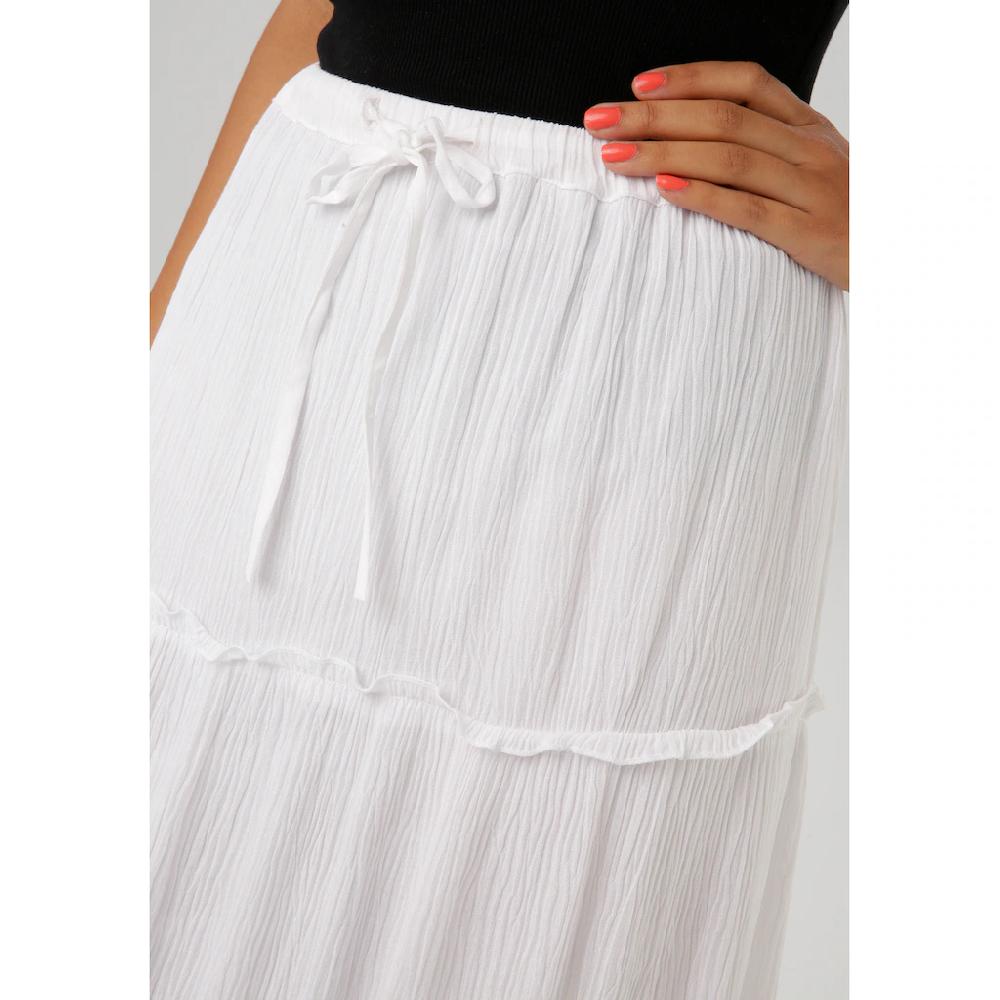 Aniston CASUAL Maxirock Mit Kleinen Rüschen Verziert - NEUE KOLLEKTION