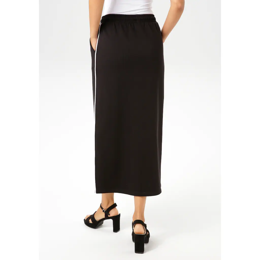 Aniston CASUAL Maxirock Mit Kontrastfarbigen Piping An Den Seitennähten - NEUE KOLLEKTION