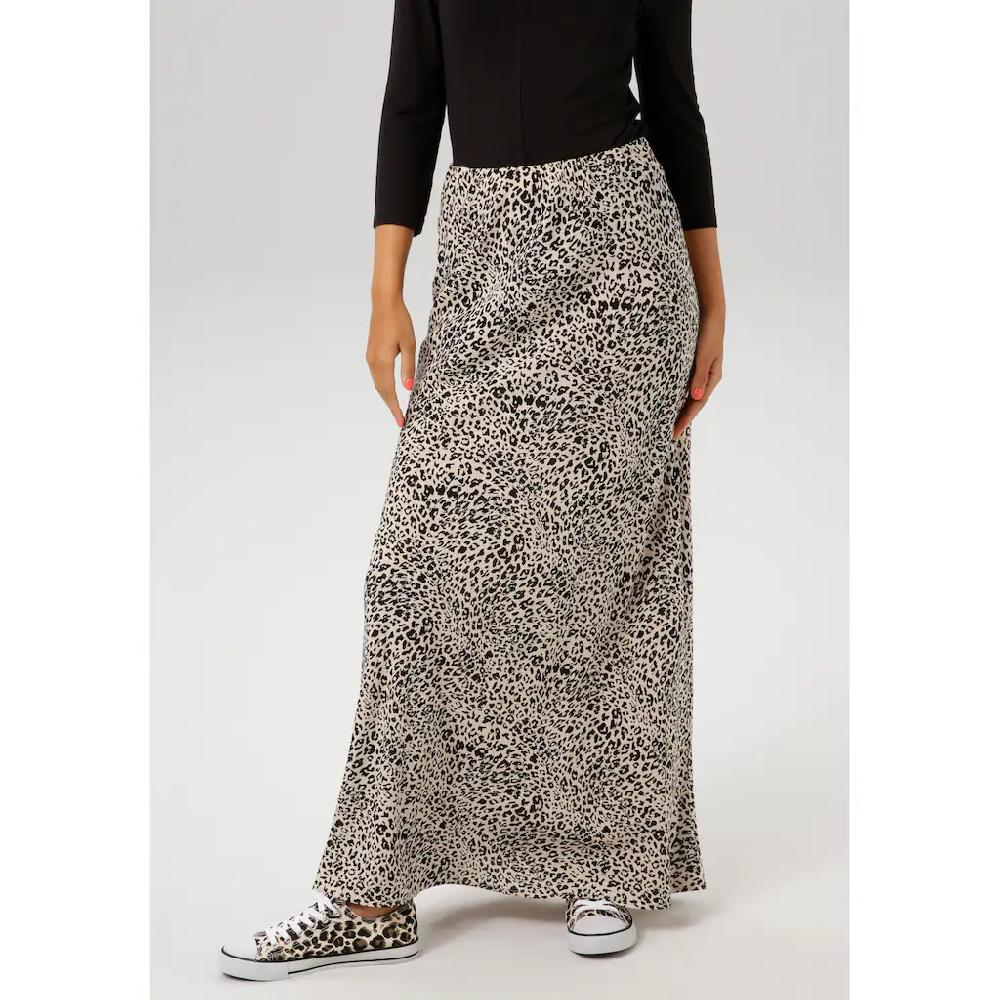 Aniston CASUAL Maxirock mit trendigem Animal-Print - NEUE KOLLEKTION