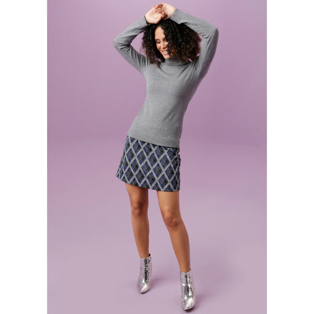 Aniston CASUAL Minirock Im Extravagantem Karo-Dessin