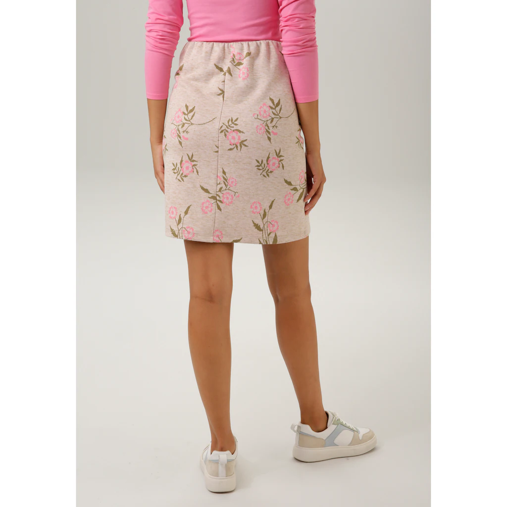 Aniston CASUAL Minirock Mit Ausdrucksvollem Blumenmuster