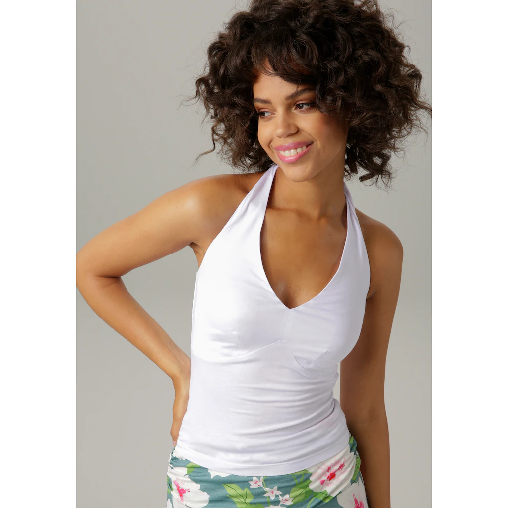 Aniston CASUAL Neckholdertop mit Trägern zum Knoten