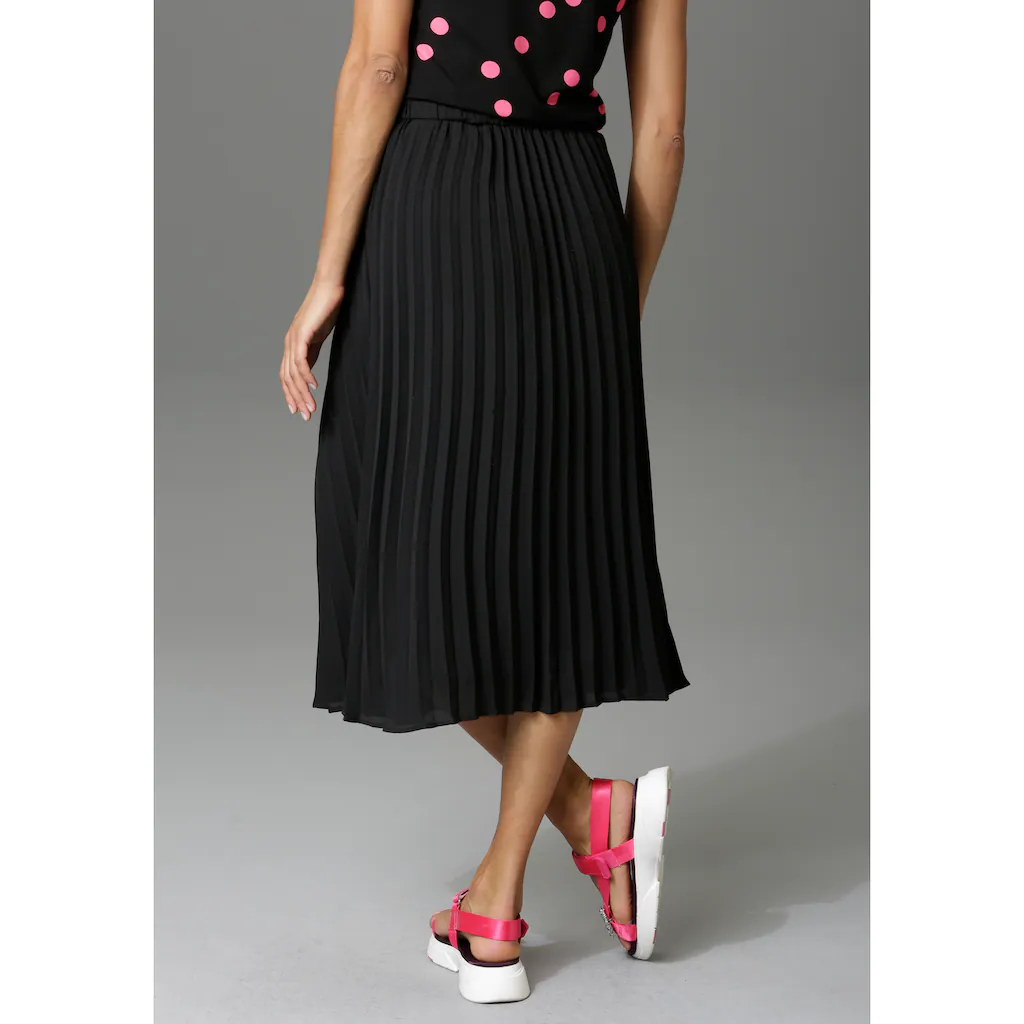 Aniston CASUAL Plisseerock In Trendiger Farbpalette