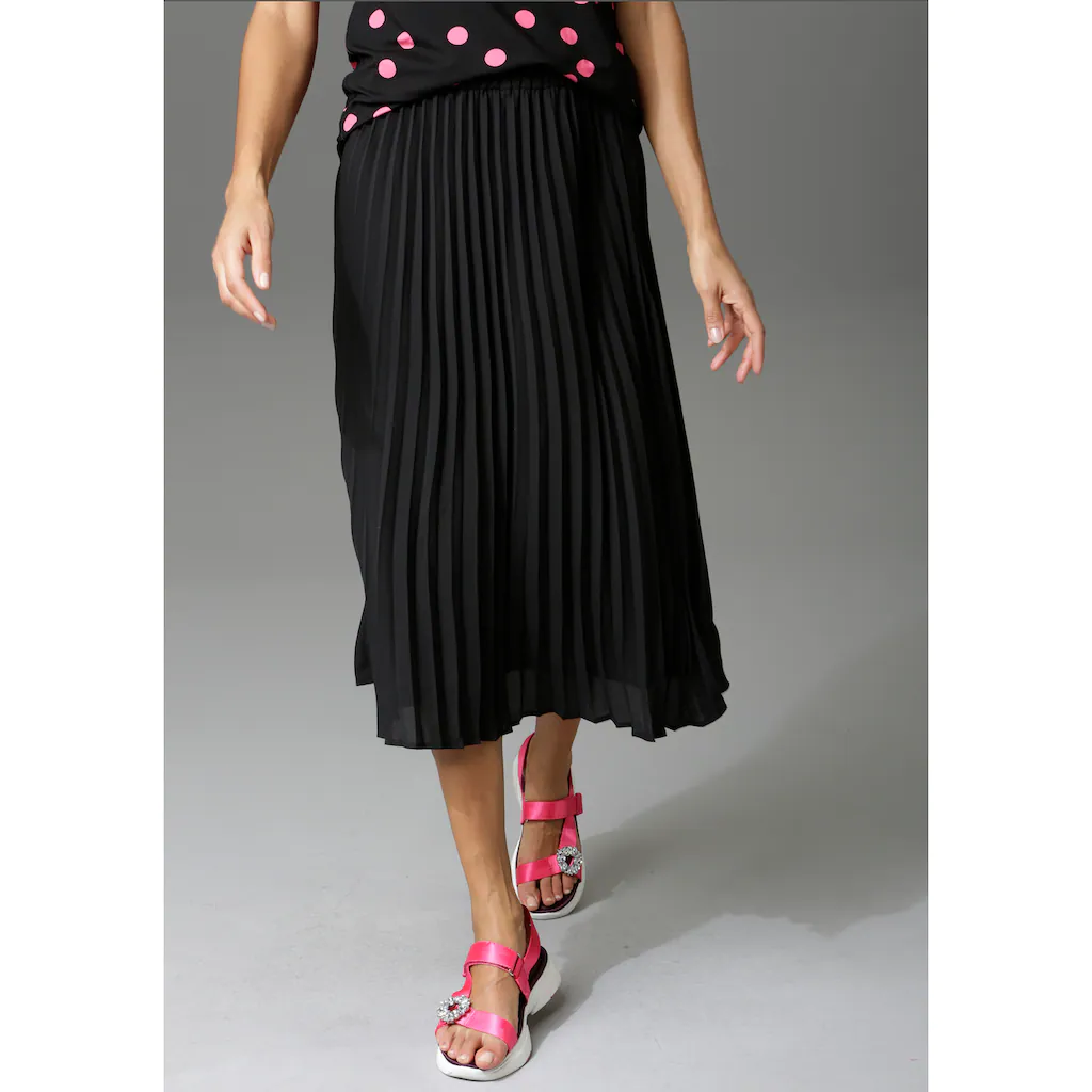Aniston CASUAL Plisseerock in trendiger Farbpalette
