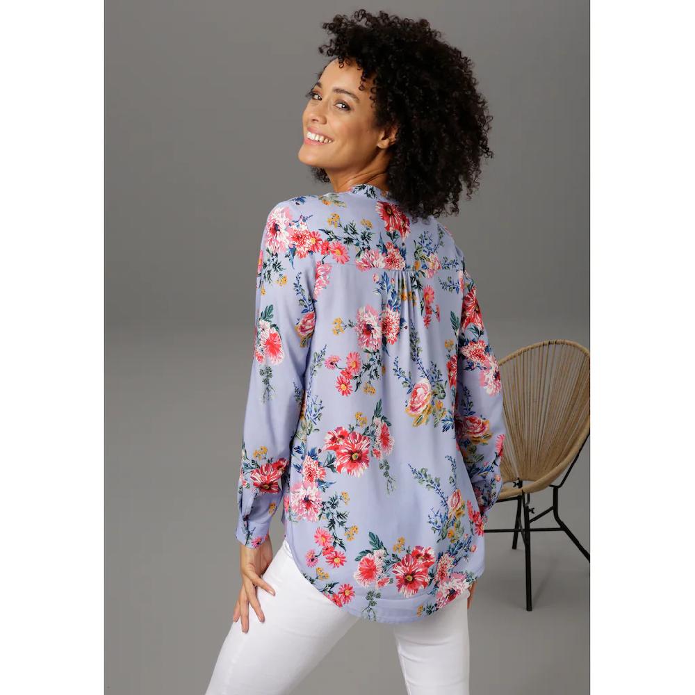 Aniston CASUAL Schlupfbluse Mit Farbenfrohem Blumendruck