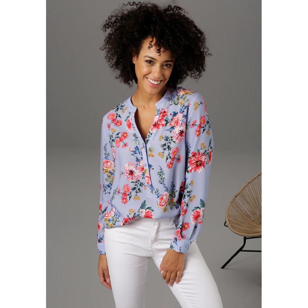 Aniston CASUAL Schlupfbluse mit farbenfrohem Blumendruck