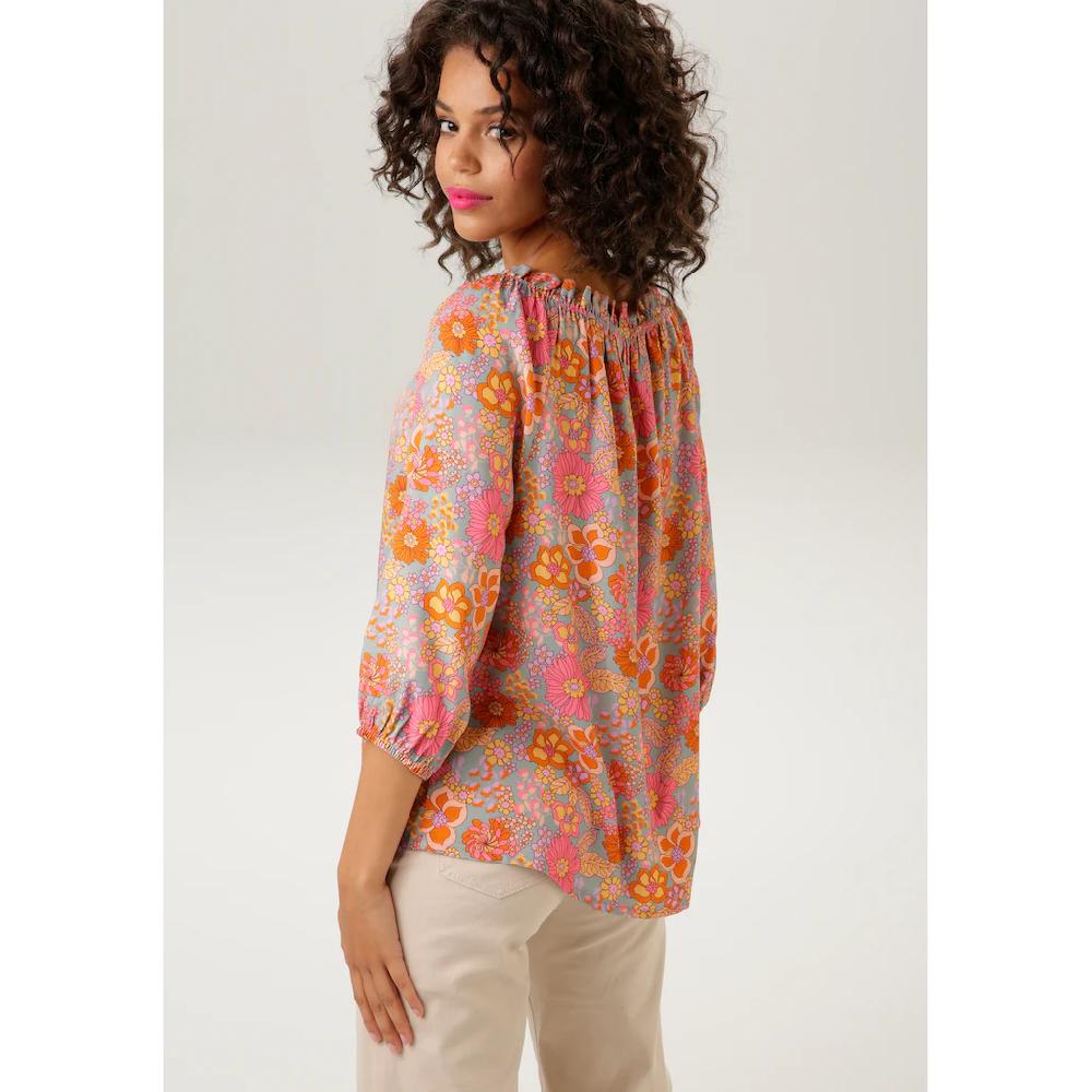 Aniston CASUAL Schlupfbluse Mit Farbharmonischem Blumendruck