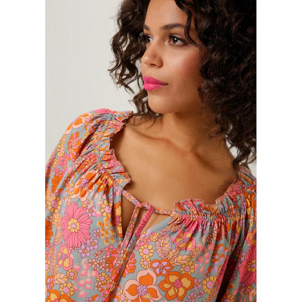 Aniston CASUAL Schlupfbluse Mit Farbharmonischem Blumendruck