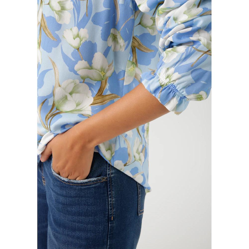 Aniston CASUAL Schlupfbluse Mit Farbharmonischem Blumendruck - NEUE KOLLEKTION