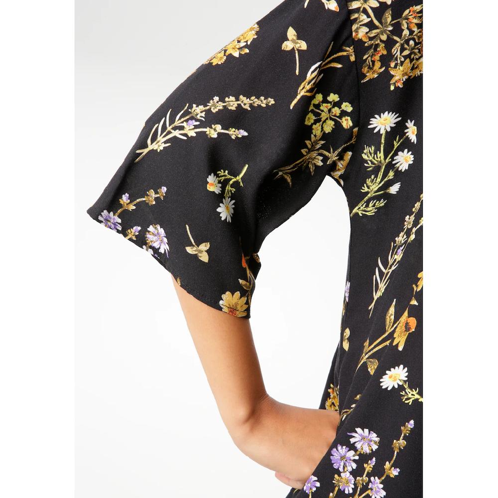 Aniston CASUAL Schlupfbluse Mit Farbharmonischen Blumendruck - NEUE KOLLEKTION