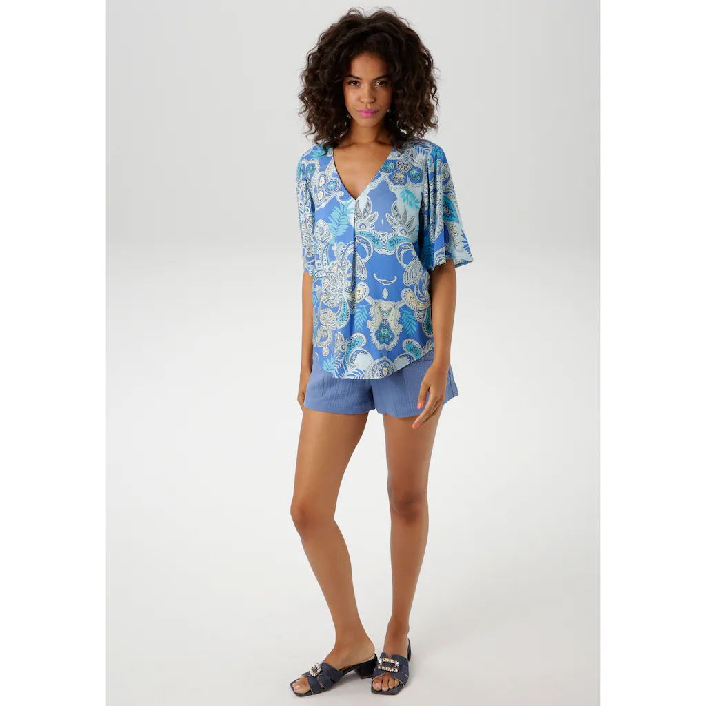 Aniston CASUAL Schlupfbluse Mit Großflächigem Paisley-Muster - NEUE KOLLEKTION