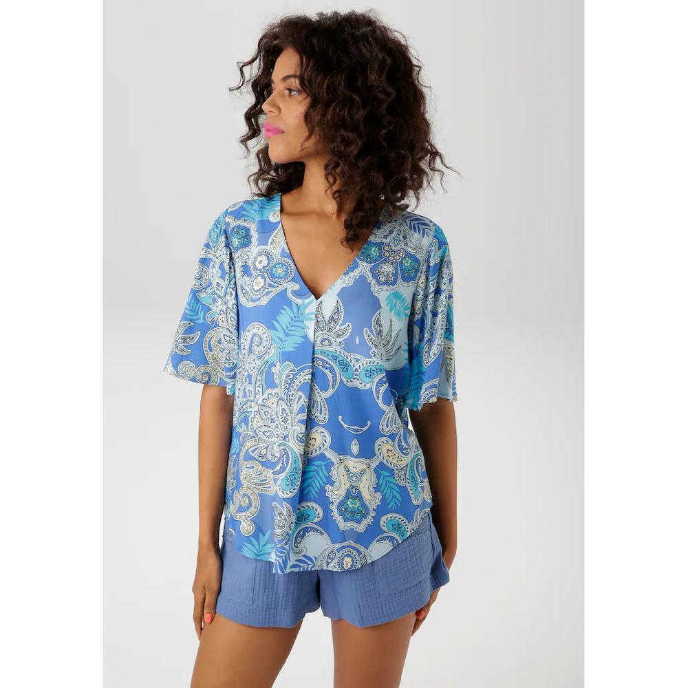 Aniston CASUAL Schlupfbluse mit großflächigem Paisley-Muster - NEUE KOLLEKTION