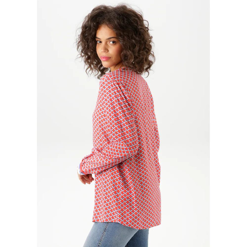 Aniston CASUAL Schlupfbluse Mit Interessanten Grafischen Druck - NEUE KOLLEKTION