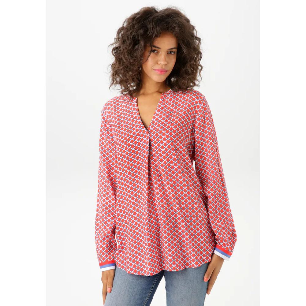 Aniston CASUAL Schlupfbluse mit interessanten grafischen Druck - NEUE KOLLEKTION