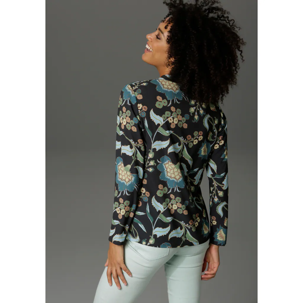 Aniston CASUAL Schlupfbluse Mit Malerischem Blumendruck