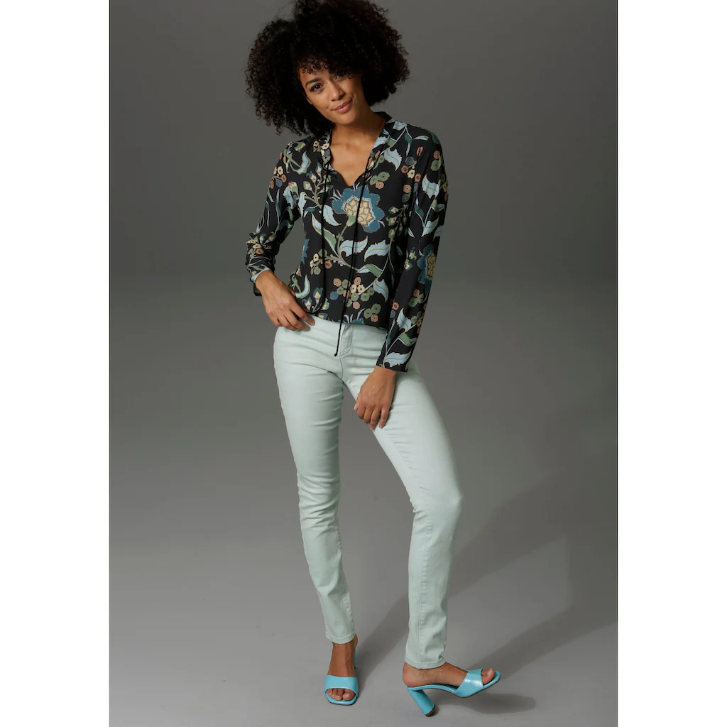 Aniston CASUAL Schlupfbluse Mit Malerischem Blumendruck