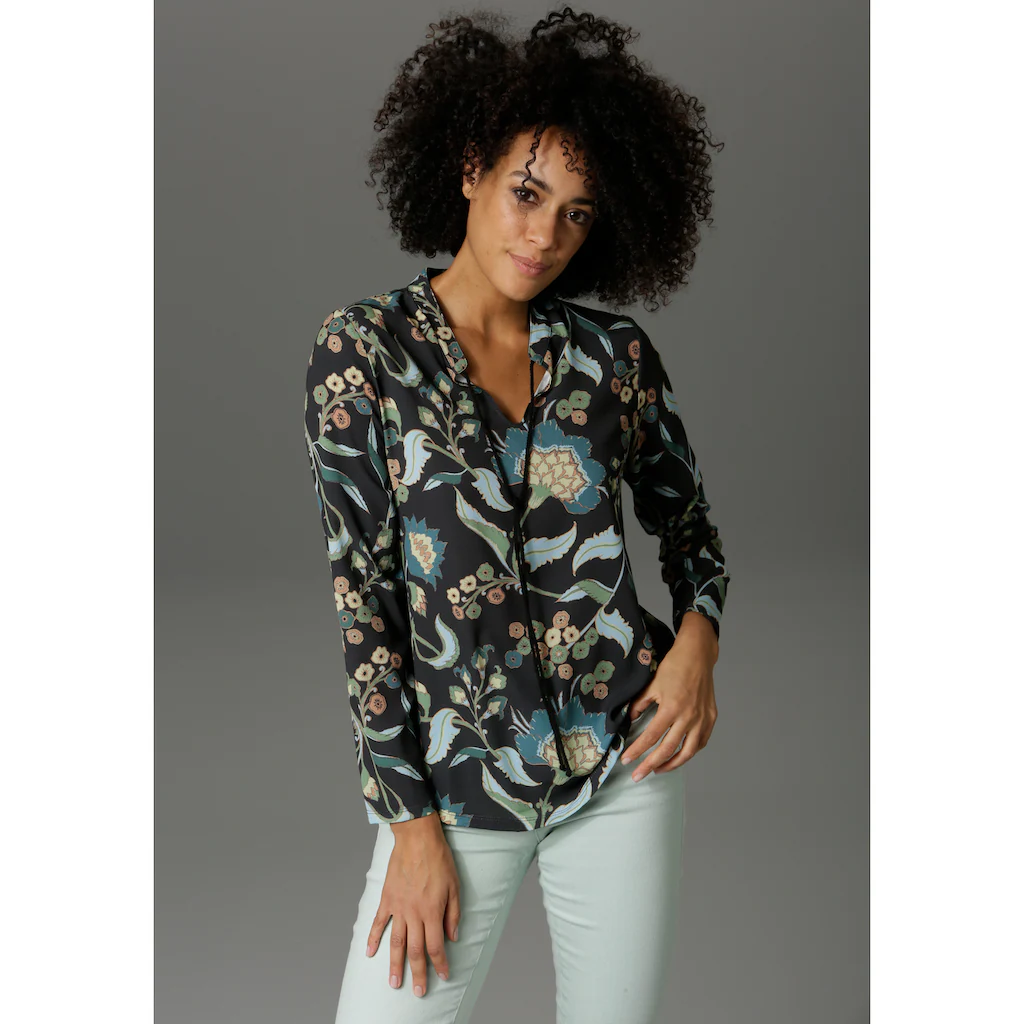 Aniston CASUAL Schlupfbluse mit malerischem Blumendruck