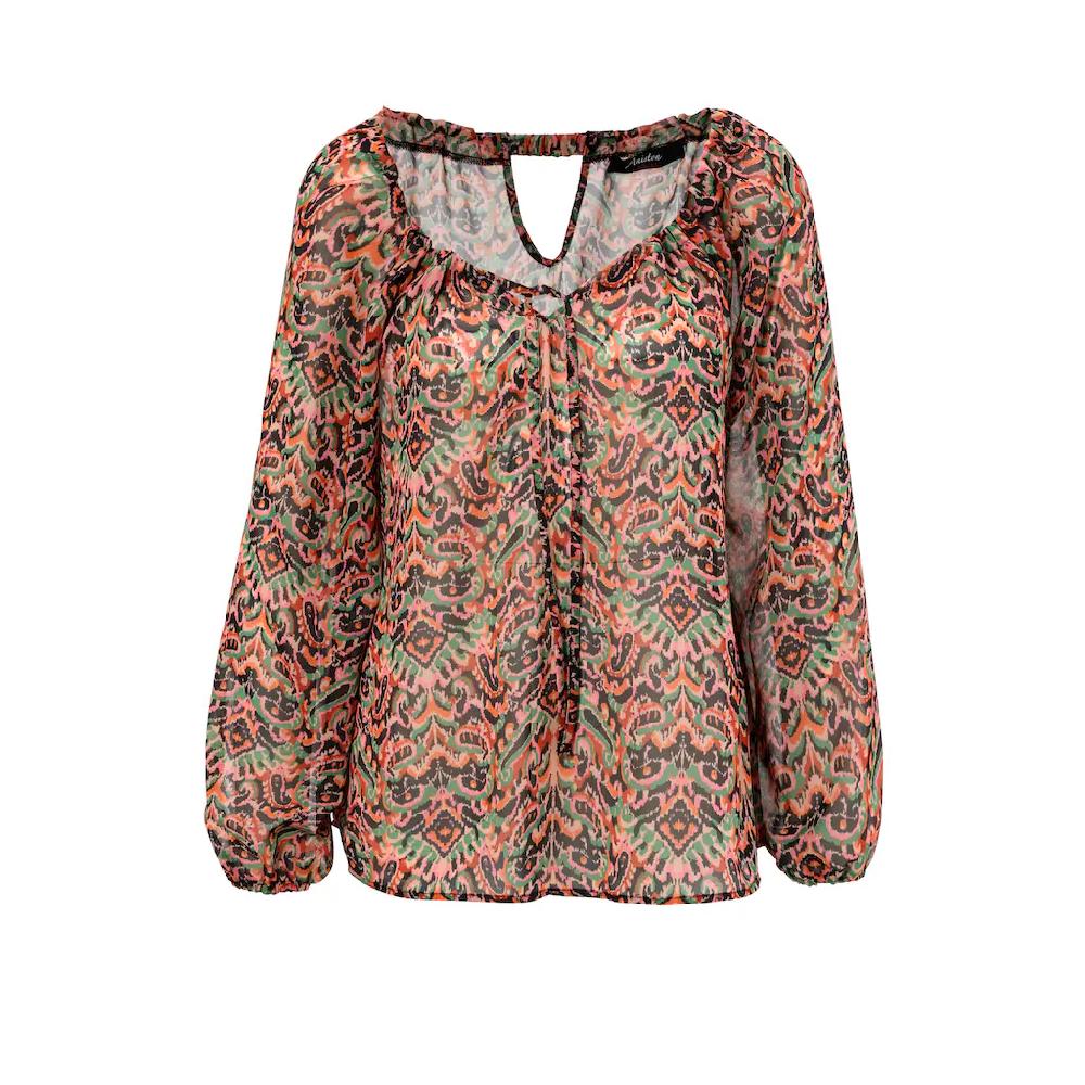 Aniston CASUAL Schlupfbluse Mit Raffiniertem Cut-Out Im Rücken - NEUE KOLLEKTION