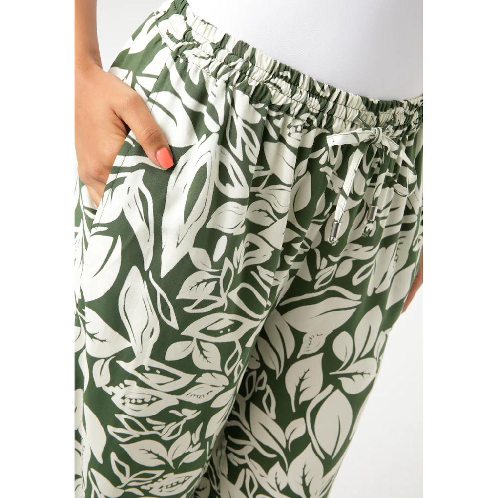 Aniston CASUAL Schlupfhose Mit Fantasievollen Blättern Bedruckt - NEUE KOLLEKTION