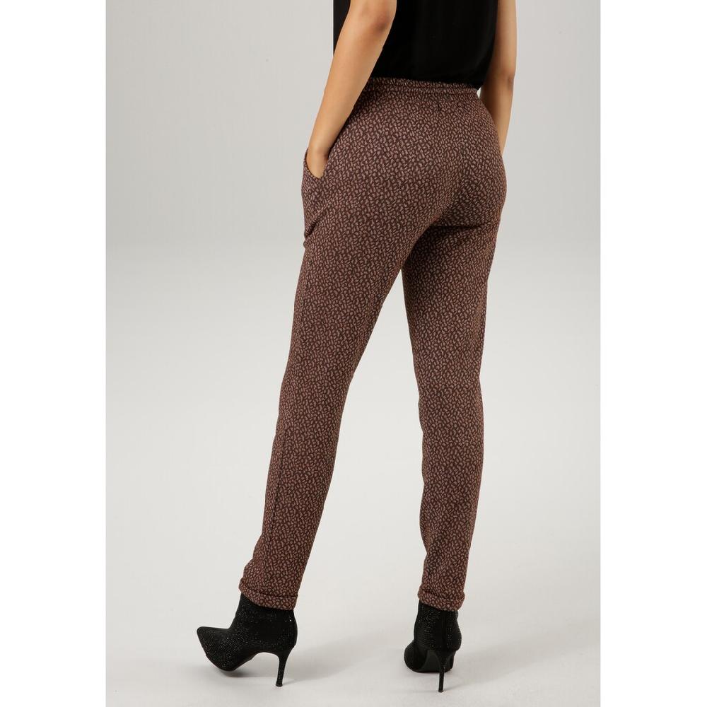 Aniston CASUAL Schlupfhose Mit Glitzerfäden Verzierter Alloverdruck