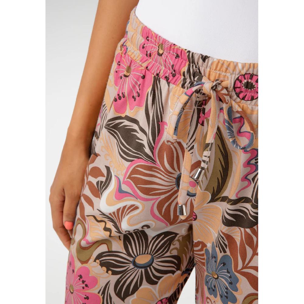Aniston CASUAL Schlupfhose Mit Großflächigen Blüten Und Blättern Bedruckt - NEUE KOLLEKTION