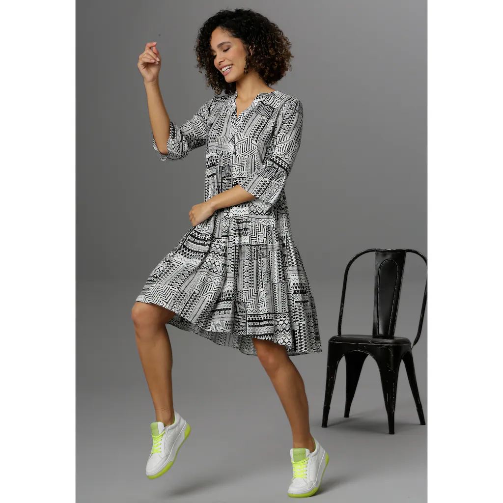 Aniston CASUAL Sommerkleid Im Folklore-Look