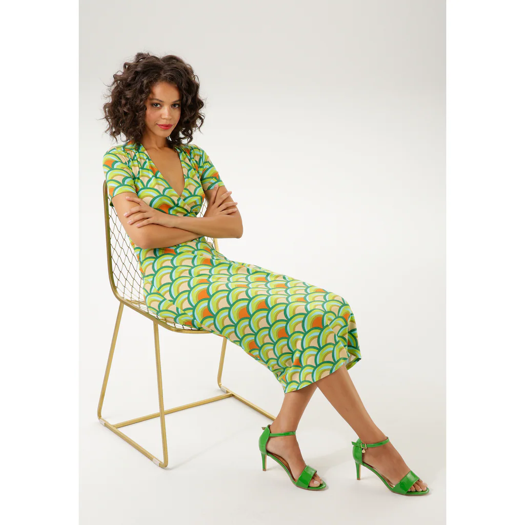 Aniston CASUAL Sommerkleid In Wickeloptik