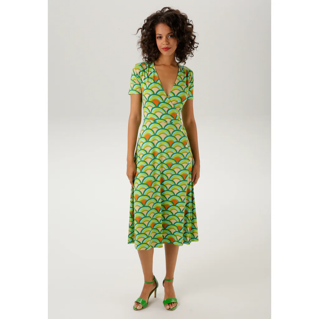 Aniston CASUAL Sommerkleid in Wickeloptik