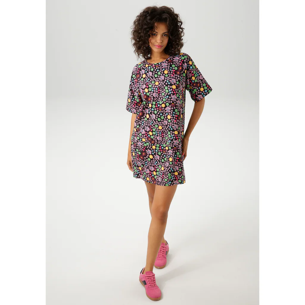 Aniston CASUAL Sommerkleid Mit Buntem Extravaganten Druck - NEUE KOLLEKTION