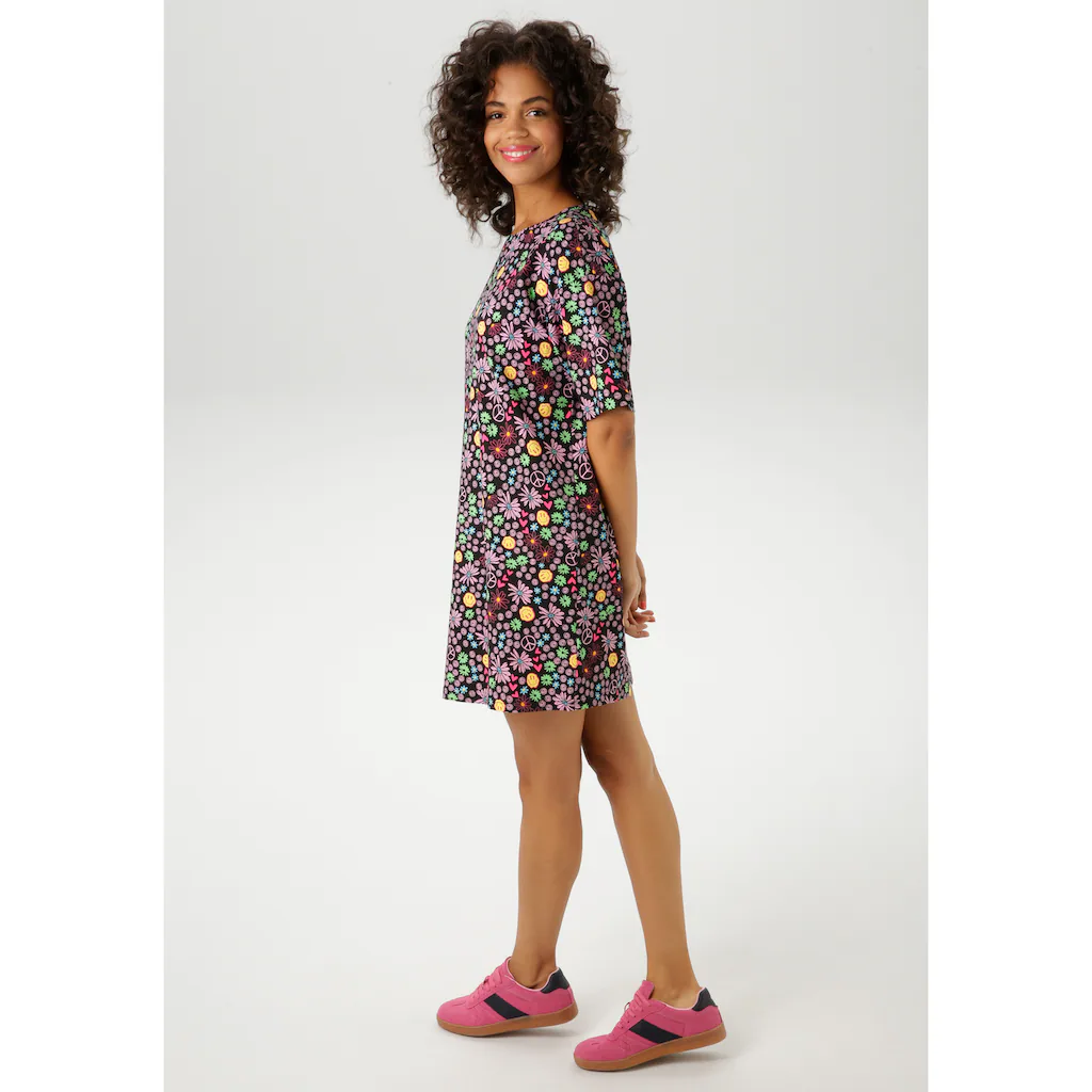 Aniston CASUAL Sommerkleid Mit Buntem Extravaganten Druck - NEUE KOLLEKTION