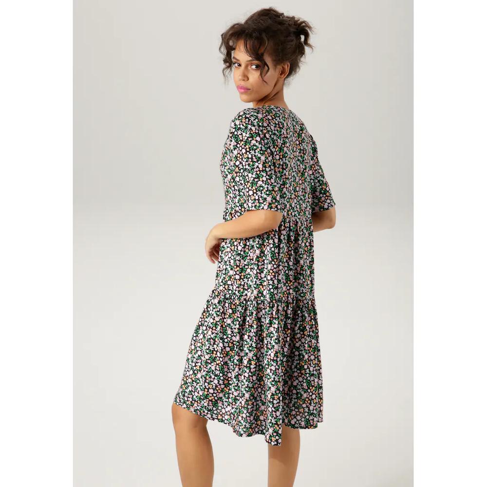 Aniston CASUAL Sommerkleid Mit Buntem Minimal-Blumendruck