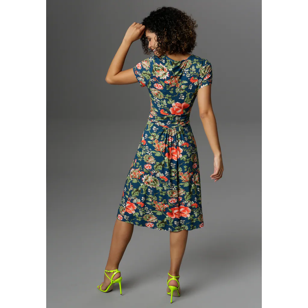Aniston CASUAL Sommerkleid Mit Farbenfrohem Blumendruck