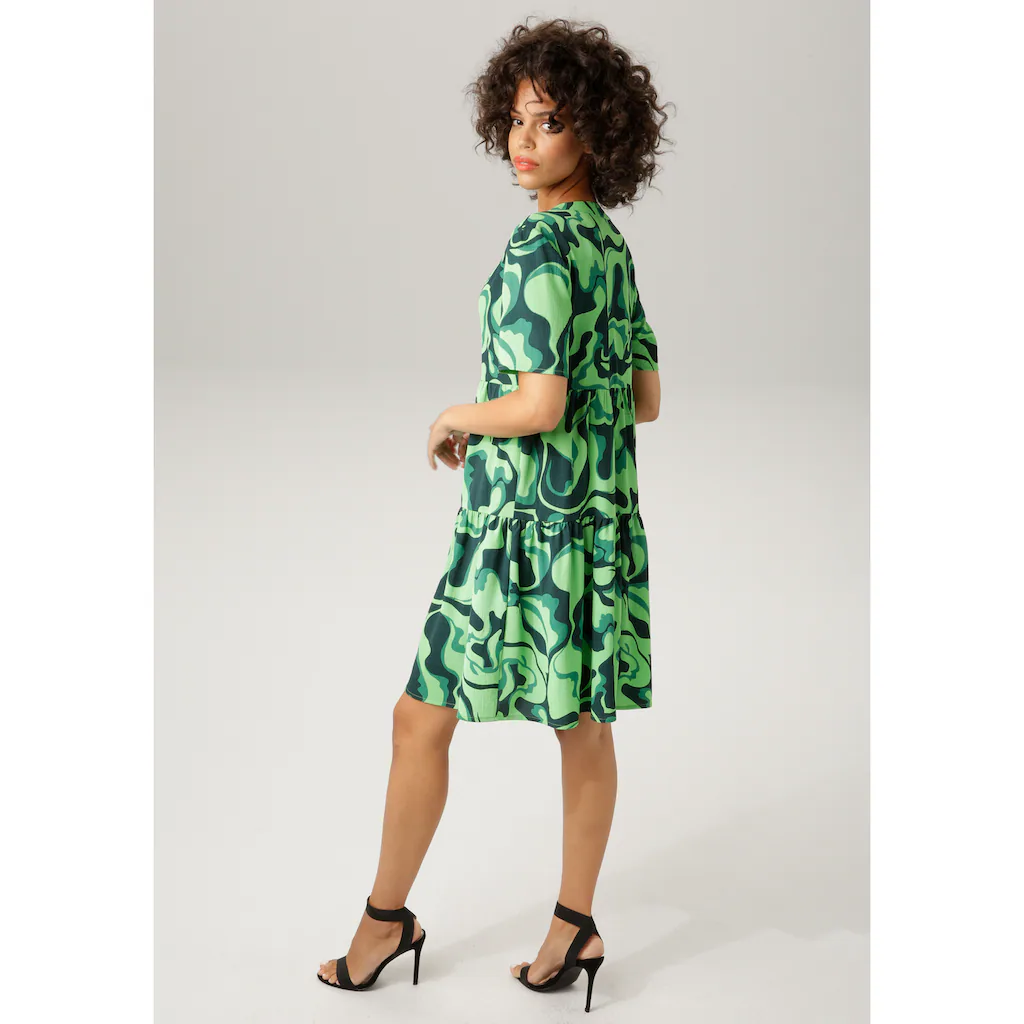 Aniston CASUAL Sommerkleid Mit Farbenfrohem Graphischem Druck