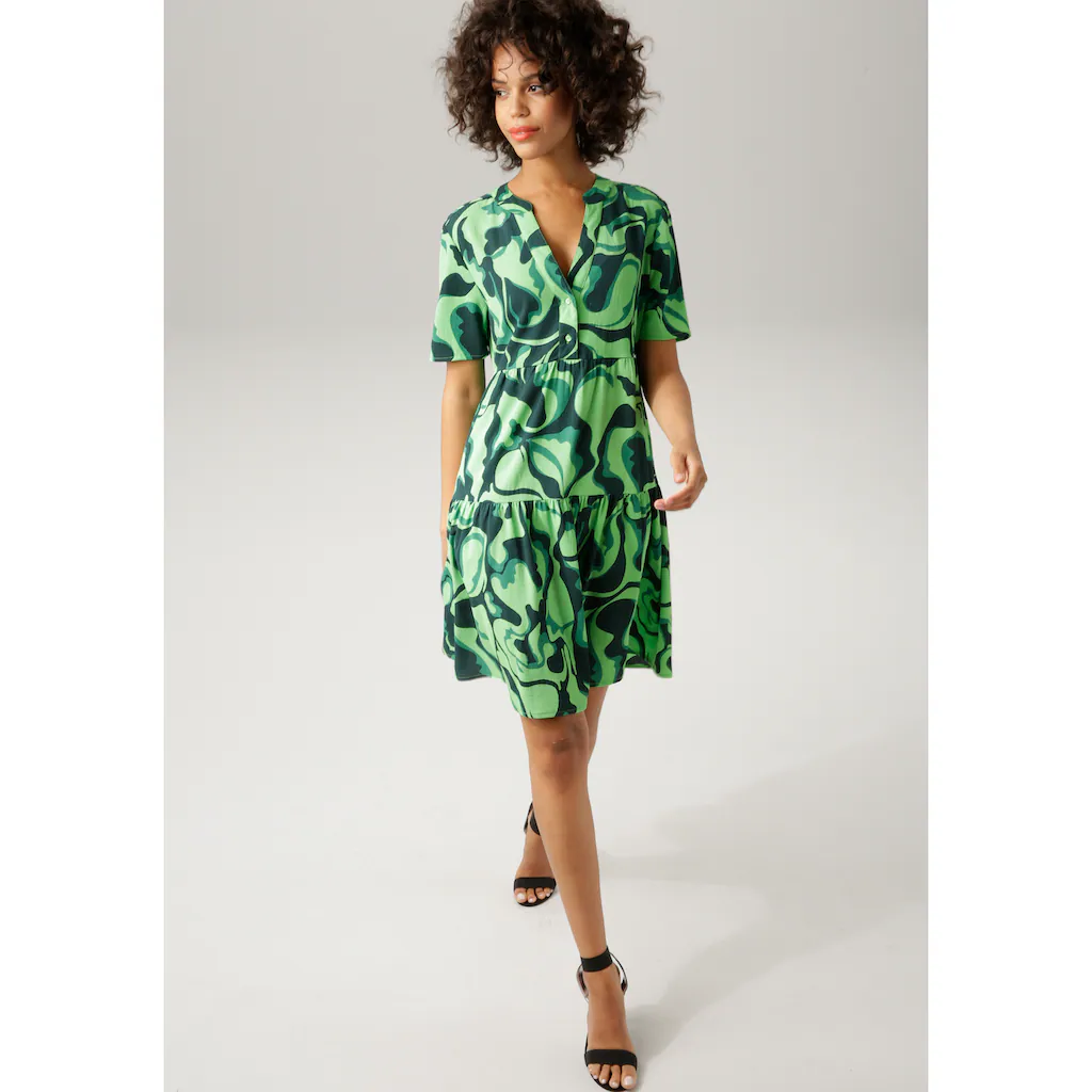 Aniston CASUAL Sommerkleid Mit Farbenfrohem Graphischem Druck