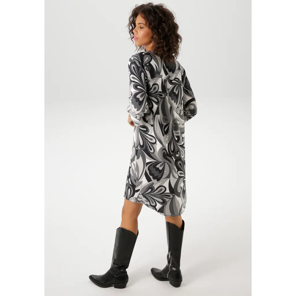 Aniston CASUAL Sommerkleid Mit Farbharmonischem Graphischem Druck