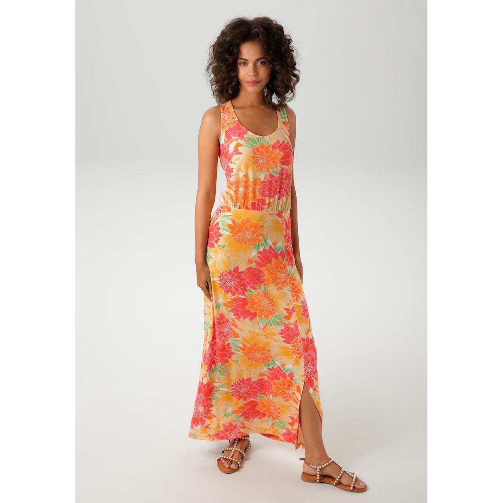 Aniston CASUAL Sommerkleid mit großflächigen farbenfrohen Blüten bedruckt - NEUE KOLLEKTION