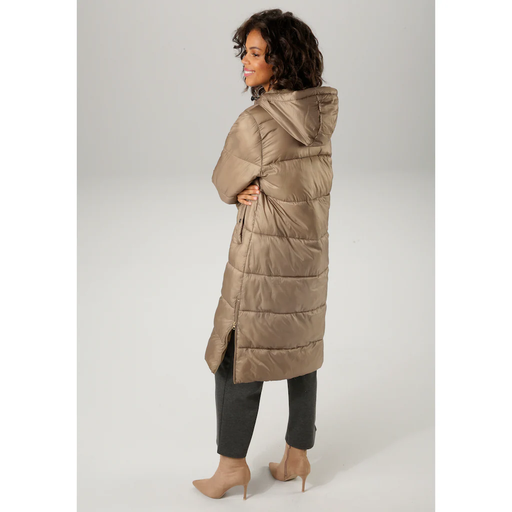 Aniston CASUAL Steppmantel Mit Regulierbarer Kapuze