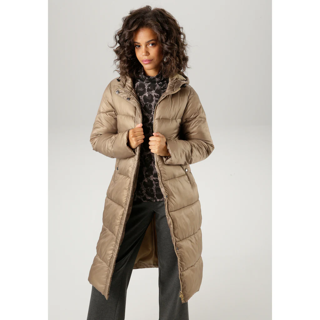 Aniston CASUAL Steppmantel mit regulierbarer Kapuze