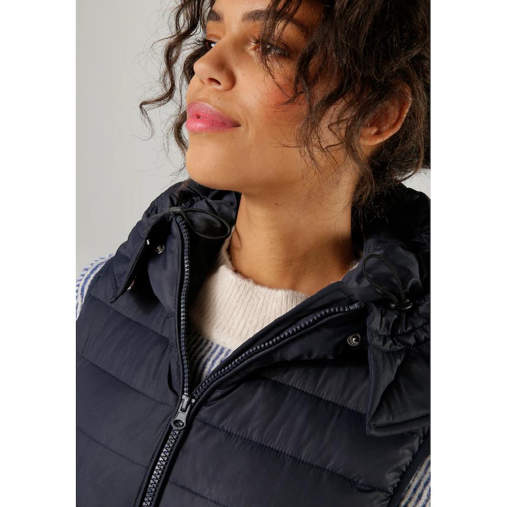 Aniston CASUAL Steppweste Mit Verstellbarer Kapuze