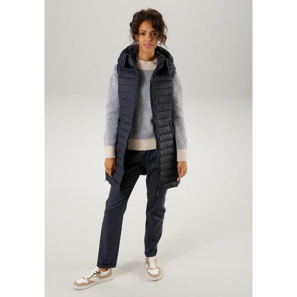 Aniston CASUAL Steppweste Mit Verstellbarer Kapuze