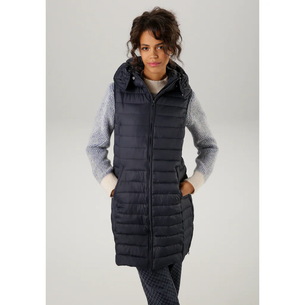 Aniston CASUAL Steppweste mit verstellbarer Kapuze
