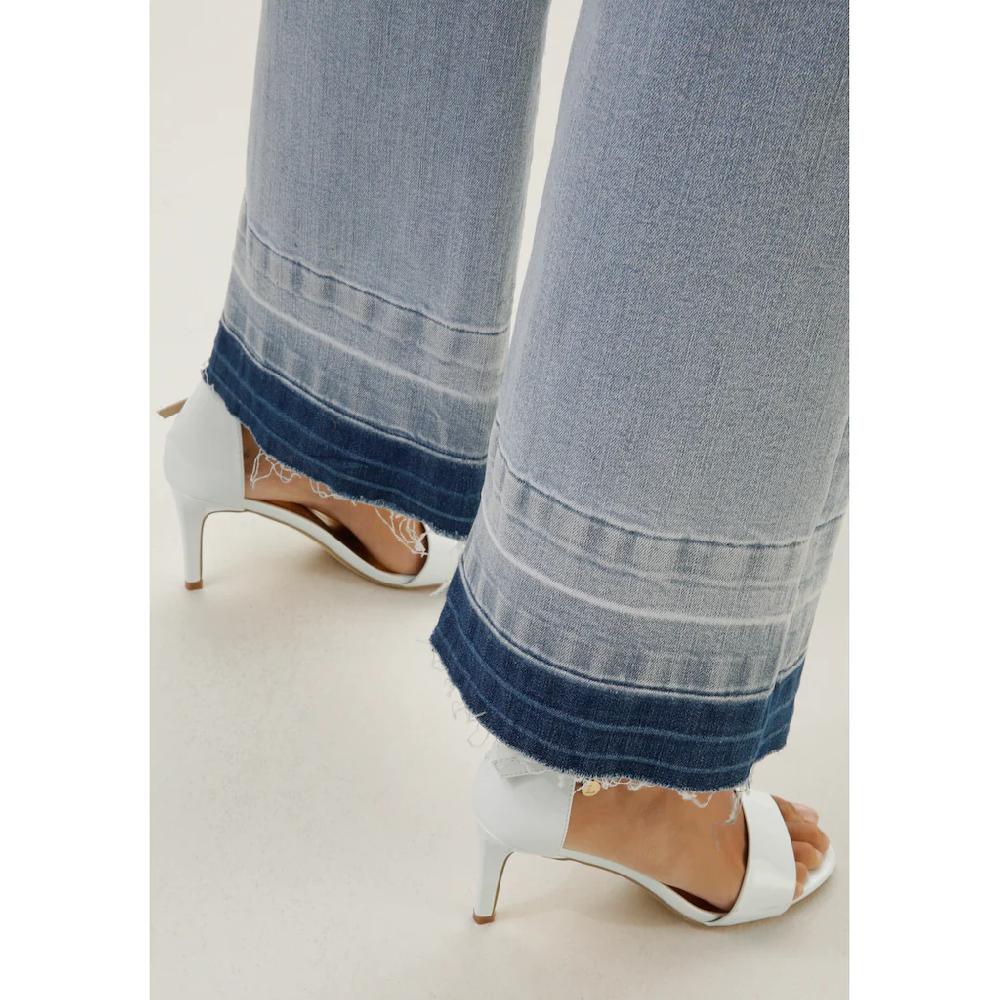 Aniston CASUAL Straight-Jeans Mit Trendiger Waschung Am Leicht Ausgefranstem Saum