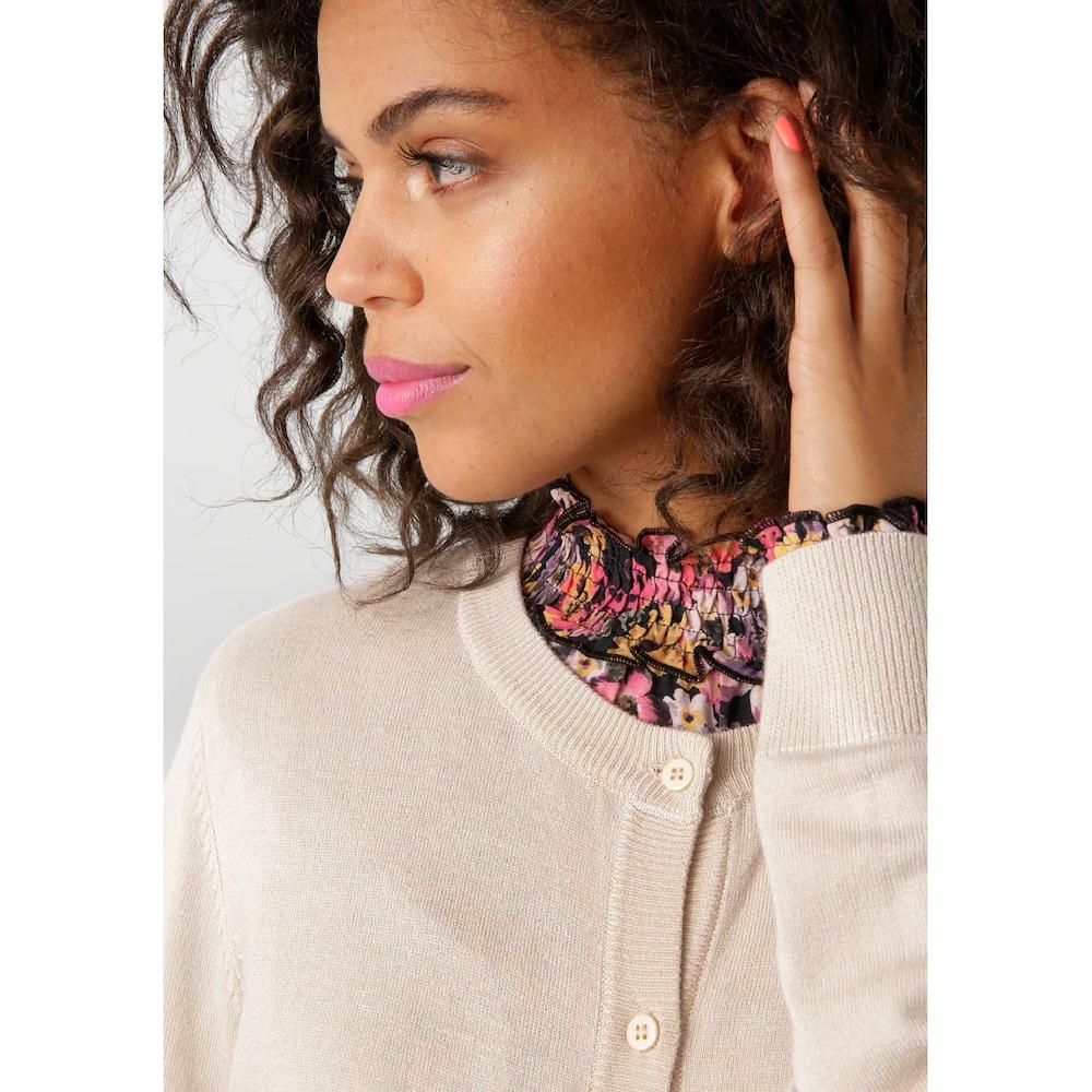 Aniston CASUAL Strickjacke Mit Rundhals-Ausschnitt - NEUE KOLLEKTION