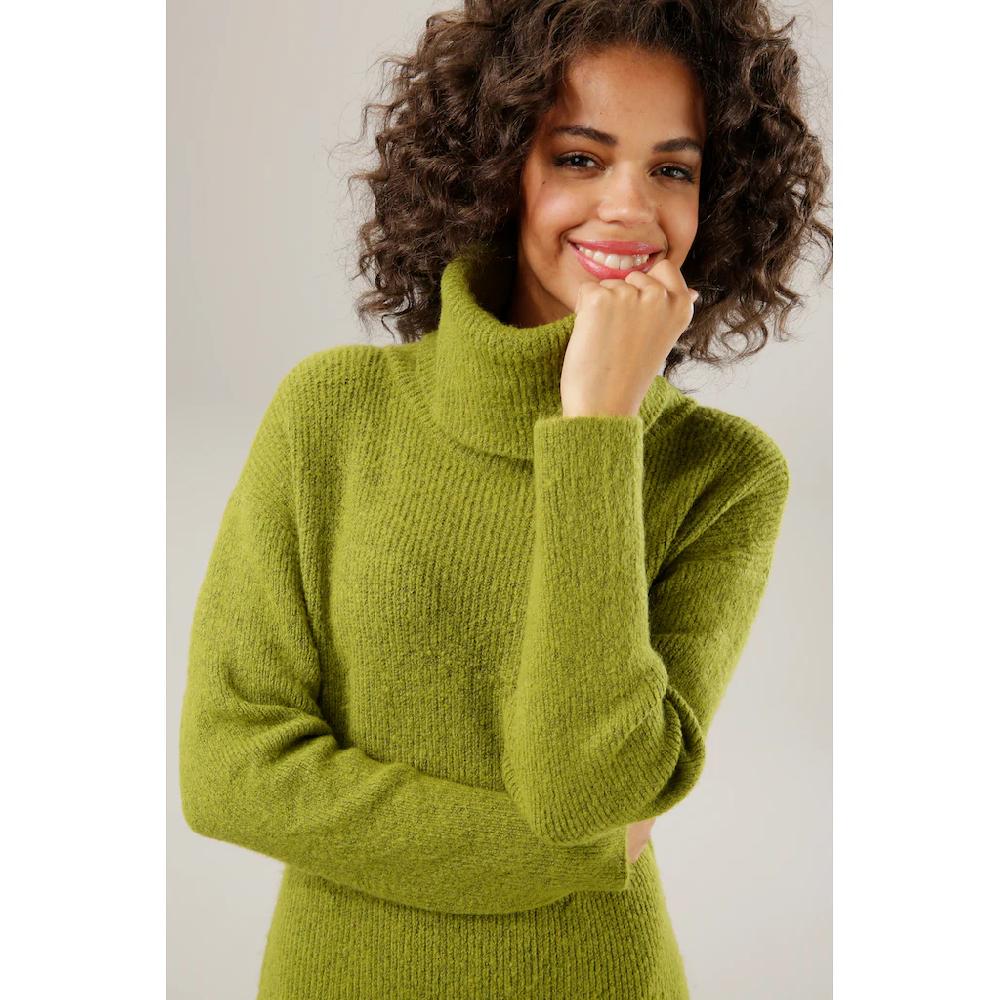 Aniston CASUAL Strickkleid Mit Halsfernem Rollkragen