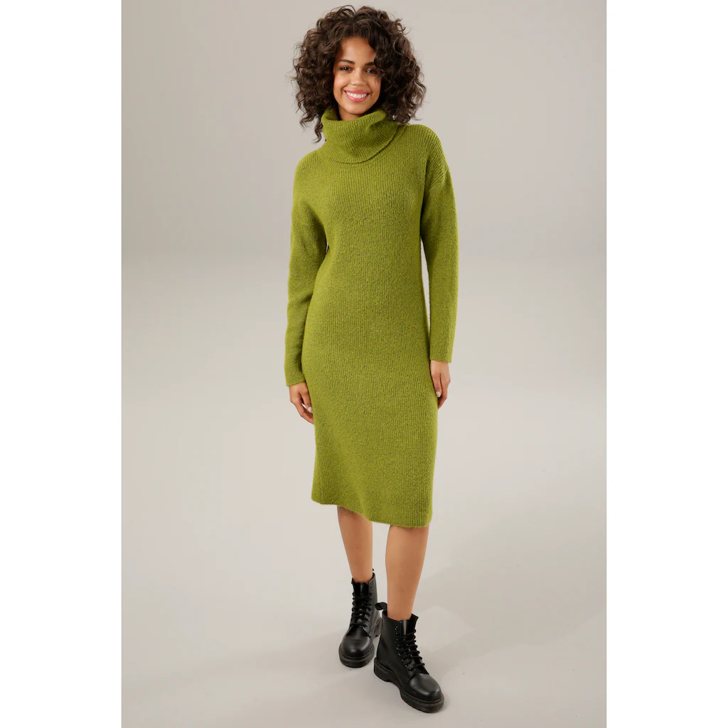 Aniston CASUAL Strickkleid mit halsfernem Rollkragen