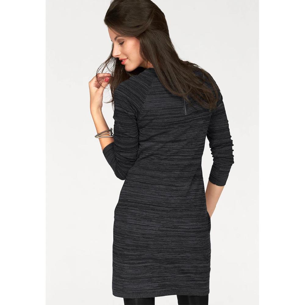 Aniston CASUAL Strickkleid Mit Reißverschluss