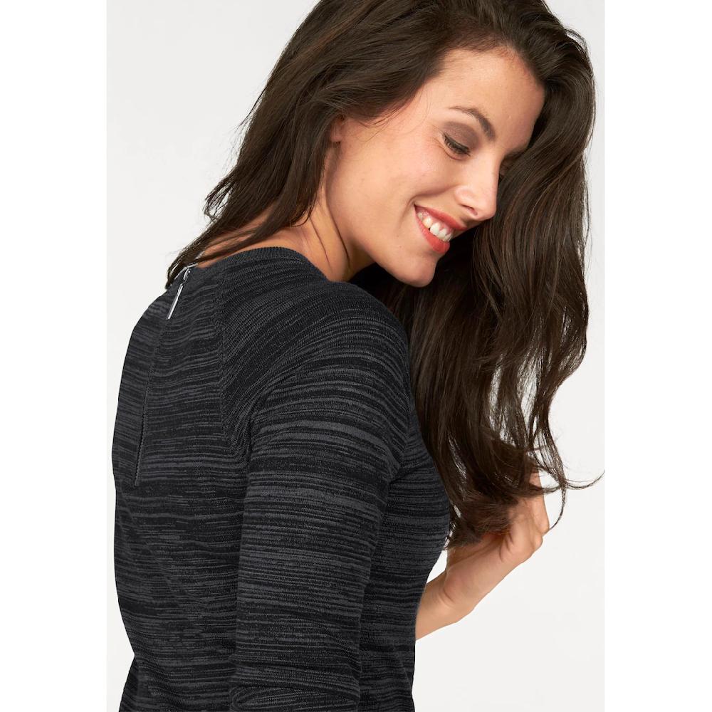 Aniston CASUAL Strickkleid Mit Reißverschluss