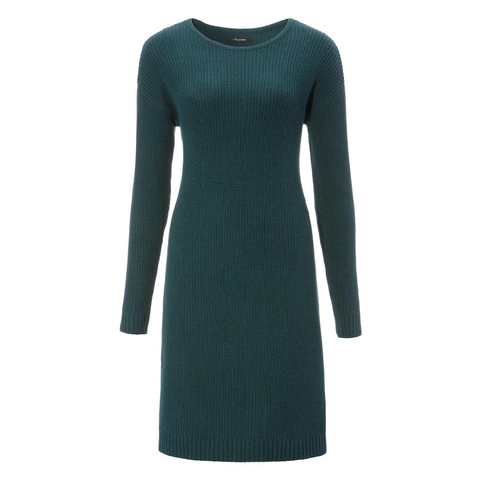 Aniston CASUAL Strickkleid Mit Rundhals-Ausschnitt