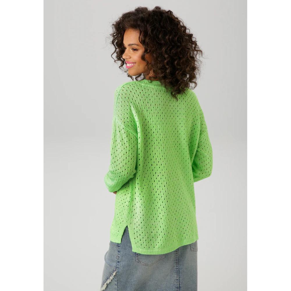 Aniston CASUAL Strickpullover Aus Effektvollem Melange-Garn - NEUE KOLLEKTION